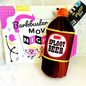 🐾SOLD🐾 NWT Bark Box Barkbuster Movie Sploot Beer Root Beer Bottle Dog Toy Large